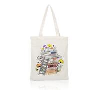 Bolsa de Lona Multicolor - Bolso de Hombro Impreso, Plegable, para Compras y Regalo - Tela Reutilizable, 35 x 40 cm