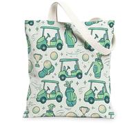 Bolsa de lona para carrito de golf para mujer, deportiva, casual, club de pelota de golf, verano, verde, lavable, reutilizable, bolsas pequeñas, ideas para S, Verde, 13x15 Inch
