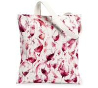 Bolsa de lona para copa de vino para mujer, artística, elegante, chapoteo, vino tinto verano, melocotón, lavable, reutilizable, bolsa de mercado, Melocotón, 13x15 Inch