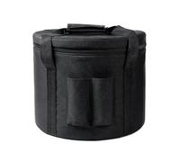 Bolsa de lona para cuencos tibetanos, Bolsa de transporte for cuenco tibetano - Acolchado interior suave Negro/Morado(13 Inches Black)