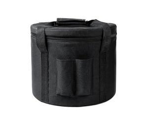 Bolsa de lona para cuencos tibetanos, Bolsa de transporte for cuenco tibetano - Acolchado interior suave Negro/Morado(8 Inches Black)
