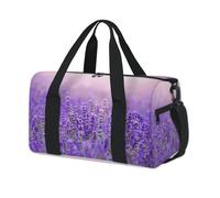 Bolsa de lona para deportes de campo de lavanda, bolsa de lona para fin de semana, bolsa de viaje informal, para viajes, gimnasio, para niños, niñas, niños, mujeres y hombres