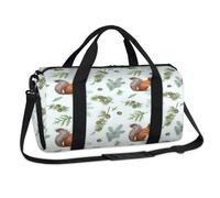 Bolsa de lona para deportes de invierno con ardilla del bosque, bolsa de viaje para el fin de semana, bolsa de viaje casual, bolsa de viaje para gimnasio, bolsa de lona para niños, niñas, niños