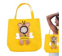 Bolsa de lona para gatos, diseño transpirable de apertura ancha con modos de transporte duales para viajes/visitas al veterinario (amarillo)