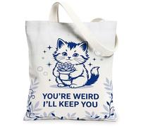 Bolsa de lona para gatos para mujeres, fantásticas estrellas suculentas juguetonas, no azul marino, lavable y reutilizable, bolsas de compras para compras, Azul marino, 13x15 Inch