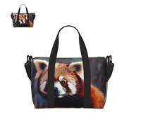 Bolsa de lona para hombres y mujeres, bolsa de gimnasio con compartimento para zapatos, bolsas de viaje ligeras para pasar la noche, Little Raccoon in the Forest, Talla única, Bolsa de viaje