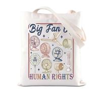 Bolsa de lona para justicia social, regalo de igualdad, activismo de derechos civiles, regalo de no ser humano es ilegal, gran fan de los derechos humanos, Bolsa de derechos humanos, 35*40cm