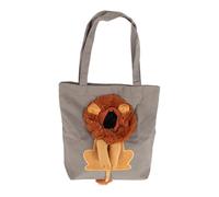 Bolsa de Lona para Mascotas con Forma de león, Adorable; Bolsa portátil de Gran Capacidad para Llevar a la Mascota al Hombro, con Cremallera y Orificio Ajustable; Lona (Estilo 5)