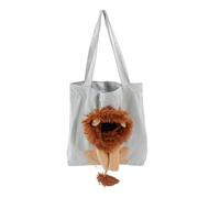 Bolsa de Lona para Mascotas en Forma de león, Bolso portátil de Hombro para Mascotas de Gran Capacidad con Cremallera y Orificio de ventilación Ajustable para Gatos y Perros pequeñ (Estilo 2)