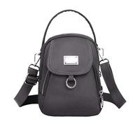 Bolsa de lona para mujer, bolsa cruzada de tela con múltiples compartimentos, mochila de mensajero para la escuela, gris, A