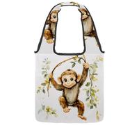 Bolsa de lona para mujer, bonito espacio con planetas, estrellas, patrón de astrología, reutilizable, bolsa de hombro para compras, trabajo, Multicolor 08, 14.1x14.9in/36x38cm