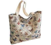 Bolsa de lona para mujer con compartimentos organizativos, gran capacidad, hombro para uso diario, elegante, do, small, Belleza masiva
