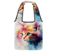 Bolsa de lona para mujer, fases lunares artísticas y luna en el espacio, fondo de astrología, reutilizable, bolsa de hombro para compras, trabajo, Multicolor 08, 14.1x14.9in/36x38cm