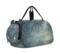 Bolsa de lona para niños, bolsa de viaje para niños, bolsa de viaje para niñas, gimnasio, lona Auguste Renoir, estampado de mujer joven, Impresión de Claude Monet Morning Seine Art, Classic