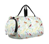 Bolsa de lona para niños, color negro y gris, con estampado de leopardo, color blanco y negro, Acuarela, pájaros, amarillo, floral, blanco, Classic