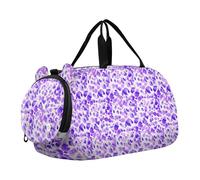 Bolsa de lona para niños, color negro y gris, con estampado de leopardo, color blanco y negro, Estampado de leopardo acuarela morado, Classic