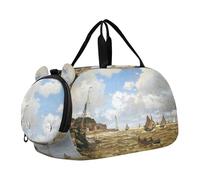 Bolsa de lona para niños, diseño de Albert Bierstadt Yosemite con estampado de paisaje para niñas, bolsa de viaje para pasar la noche, para niños pequeños, Boca del Sena con estampado de Claude Monet
