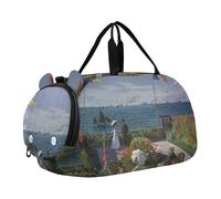 Bolsa de lona para niños, diseño de Albert Bierstadt Yosemite con estampado de paisaje para niñas, bolsa de viaje para pasar la noche, para niños pequeños, Estampado Claude Monet Jardin à Sainte