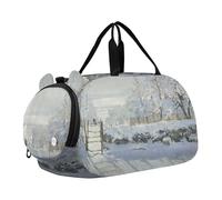 Bolsa de lona para niños, diseño de Albert Bierstadt Yosemite con estampado de paisaje para niñas, bolsa de viaje para pasar la noche, para niños pequeños, Claude Monet Magpie Art - Estampado de