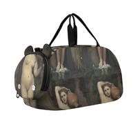 Bolsa de lona para niños, diseño de jinete árabe Delacroix, bolsa de viaje para niños, bolsa de viaje para zapatos, Jean-Auguste-Dominique Ingres The Source, Classic