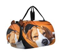 Bolsa de lona para niños, diseño de perro pomeranian Forest para niños, bolsa de viaje para niños, Lindo Beagle Sleeping, Classic