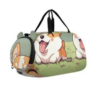 Bolsa de lona para niños, diseño de pug de Cupido y amor para niñas, Lindo perro corgi de dibujos animados, Classic