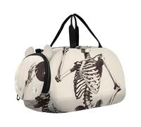 Bolsa de lona para niños, elegante ramo de iris morado y blanco, bolsa de lona para viajes, bolsa de deporte para niñas, Cool Skeleton Cowboy Western, Classic