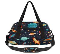 Bolsa de lona para niños, niñas, adolescentes, planetas espaciales, deportes, gimnasio, viajes, gimnasia, baile, ballet, multicolor