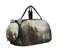 Bolsa de lona para niños, para fin de semana, durante la noche, Bierstadt Albert Rocky Mountain, ovejas, Ovis Montana, bolsas de viaje con compartimento para zapatos, Cuadro de Sierra Nevada Albert
