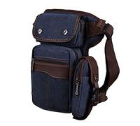 Bolsa de lona para pierna de ciclismo, para hombre, viajes, deportes, táctico, senderismo, escalada, motocicleta, bicicleta, riñonera casual, camping, mochila de día, color azul marino
