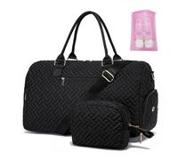 Bolsa de lona para viajes, bolsa de fin de semana con compartimento para zapatos, bolsa de mano para mujer, bolsa de aseo personal, bolsa de gimnasio con bolsillo húmedo, bolsas de hospital para