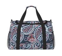 Bolsa de lona para viajes, estampado de cachemira, n.º J94, bolsa de viaje para el fin de semana, bolsa de transporte para mujeres y hombres, bolsa de viaje de artículos personales