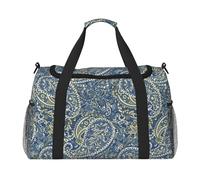 Bolsa de lona para viajes, estampado de cachemira, n.º J97, bolsa de viaje para el fin de semana, bolsa de transporte para mujeres y hombres, bolsa de viaje de artículos personales