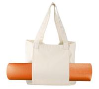 Bolsa de lona para yoga para mujer con bolsillo para esterilla, bolsa de hombro de gran capacidad, adecuada para gimnasio, oficina y viajes