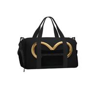 Bolsa de lona plana con signo de infinito con compartimento para zapatos, gimnasio, fin de semana para hombres y mujeres, bolsa de viaje impermeable con bolsillo húmedo para zapatos sucios