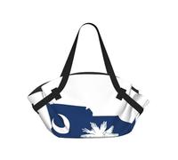 Bolsa de lona plegable con diseño de mapa de la bandera de Carolina del Sur, impermeable, para viajes, camping, parque al aire libre, playa