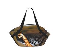 Bolsa de lona plegable con estampado de árbol majestuoso de África, bolsa de viaje, impermeable, colchón de camping para parque al aire libre, playa