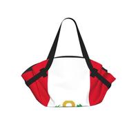 Bolsa de lona plegable con estampado de bandera de Perú, impermeable, para viajes, camping, parque al aire libre, playa