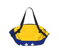 Bolsa de lona plegable con estampado de bandera de Venezuela, impermeable, para viajes, camping, parque al aire libre, playa
