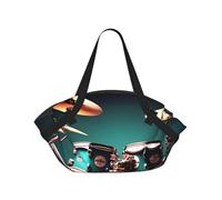 Bolsa de lona plegable con estampado de batería genial, bolsa de viaje impermeable, colchón de camping para parque al aire libre, playa