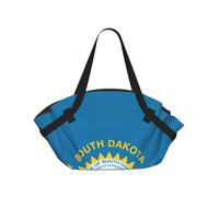 Bolsa de lona plegable con estampado de la bandera de Dakota del Sur, impermeable, bolsa de viaje, colchón de camping para parque al aire libre, playa