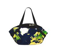 Bolsa de lona plegable con estampado de mapa del mundo, impermeable, para viajes, camping, parque al aire libre, playa