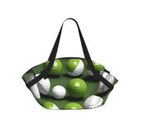 Bolsa de lona plegable con estampado de pelota de golf, impermeable, bolsa de viaje, colchón de camping para parque al aire libre, playa