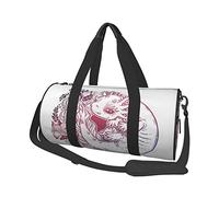 Bolsa de Lona Redonda Axolotl Little Salamander Bolsa de Viaje Durante la Noche Bolsa de Mano para Hombres y Mujeres