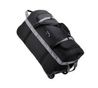 Bolsa de Lona Resistente con Ruedas, Plegable, Impermeable, Correa Hombro Ajustable y Bolsillos for Viajes Gimnasio para la excursión de Fin de Semana al Gimnasio(Gray)