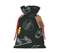 Bolsa de lona reutilizable con estampado de graffiti con cordón para bodas, fiestas, cumpleaños, regalo único, bolsa de lona reutilizable, 1 pieza mediana