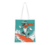 Bolsa de lona reutilizable de Navidad para truco o trato, compras de comestibles y mucho más, Dinosaurios 9, Medium