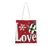 Bolsa de lona reutilizable de Navidad para truco o trato, compras de comestibles y mucho más, Navidad 15, Medium
