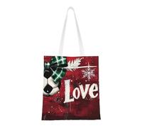 Bolsa de lona reutilizable de Navidad para truco o trato, compras de comestibles y mucho más, Navidad 12, Medium