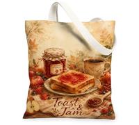 Bolsa de lona tostada, rústica y acogedora taza de mermelada, color marrón, bolsas de 13 x 15 pulgadas, Marrón, 13x15 Inch